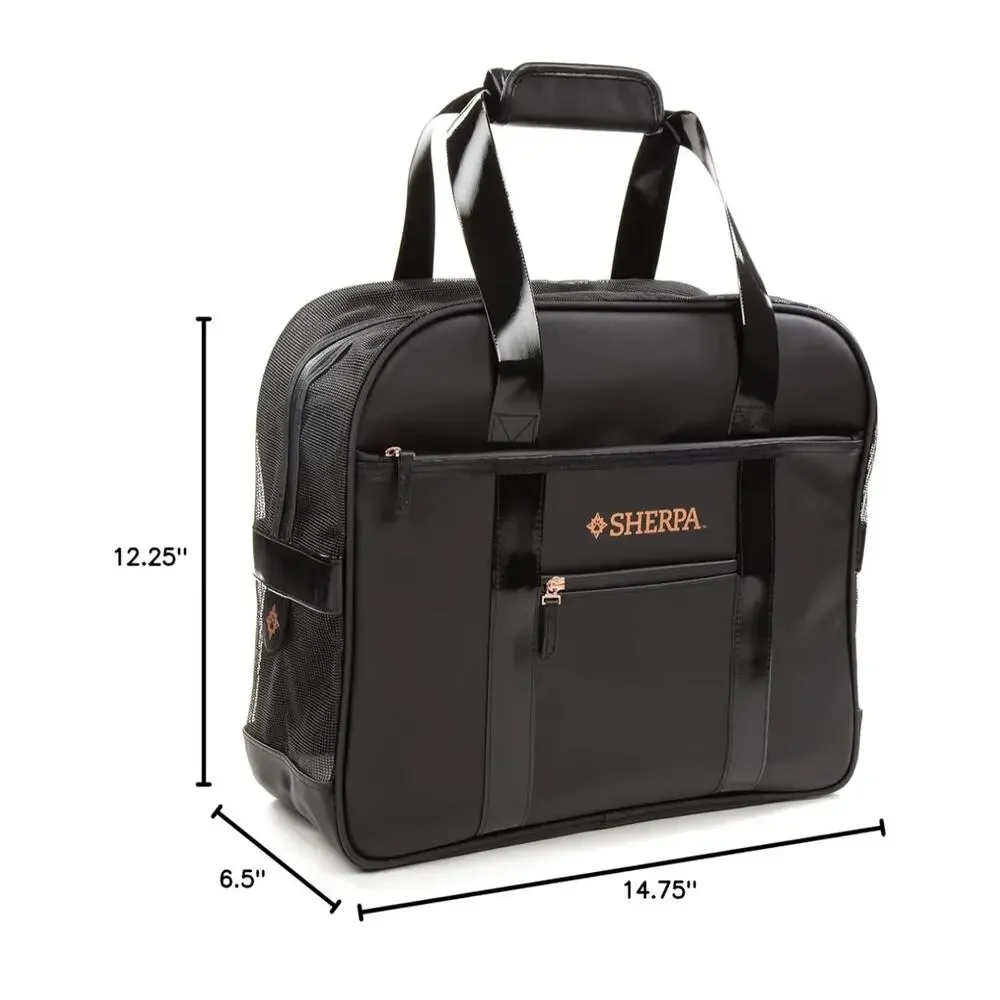 Sherpa Tote Around Town Pet Carrier Small Black Stay Clean Travel Tote Bag